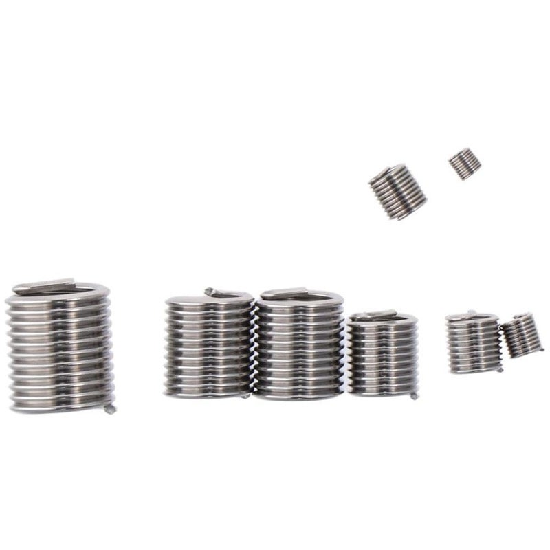 SHUATI 210Pcs Wire Screw Sleeve, 7 Sizes Helical Thread Repair Inserts, Wire Thread Inserts, Spiral 304 Stainless Steel Thread Repair Kit for Aviation - Image 4